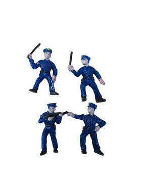 Set of 4 - Vintage 1.5" Police Figures - No base Perfect for Panoramas